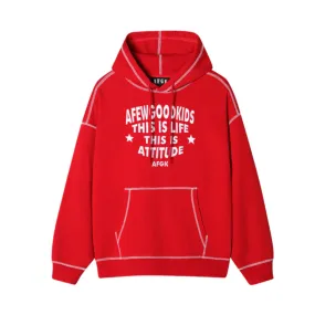 A Few Good Kids Open Line Knitted Hoodie Red