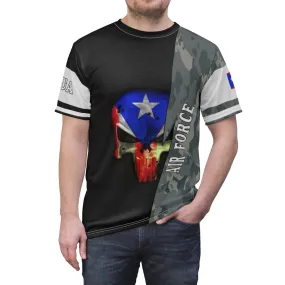 Air Force Camo Boricua - Unisex AOP Cut & Sew Tee