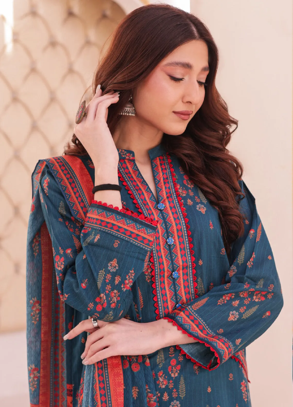 Andaaz By MTF Digital Printed Lawn 3 Piece Unstitched Suit MTF24ADPL-05