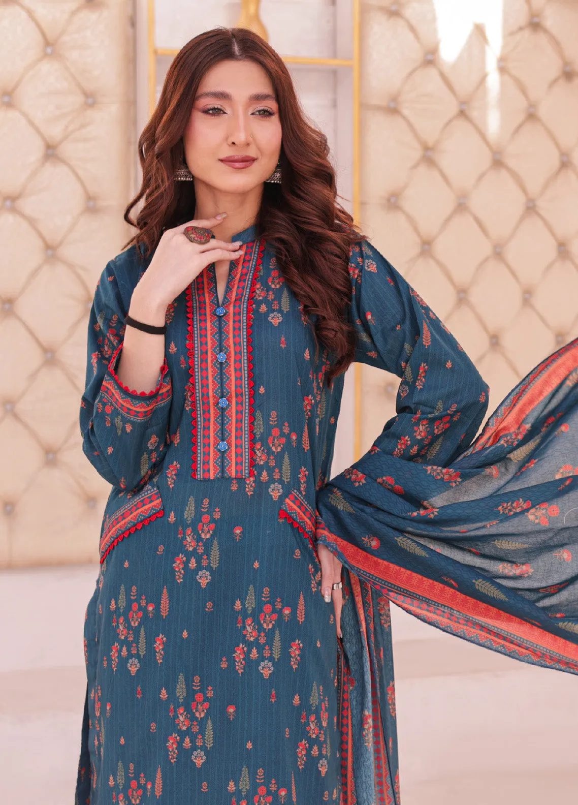 Andaaz By MTF Digital Printed Lawn 3 Piece Unstitched Suit MTF24ADPL-05