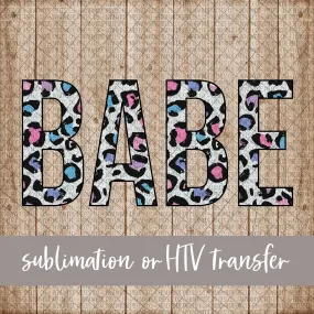 Babe, Leopard Spring Pastel - Sublimation or HTV Transfer