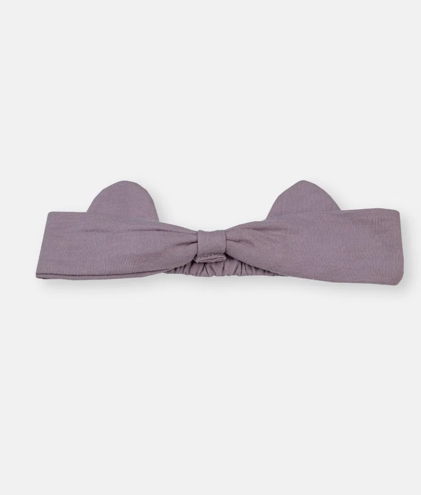 Baby Hair Band with Ears - Mauve Pink