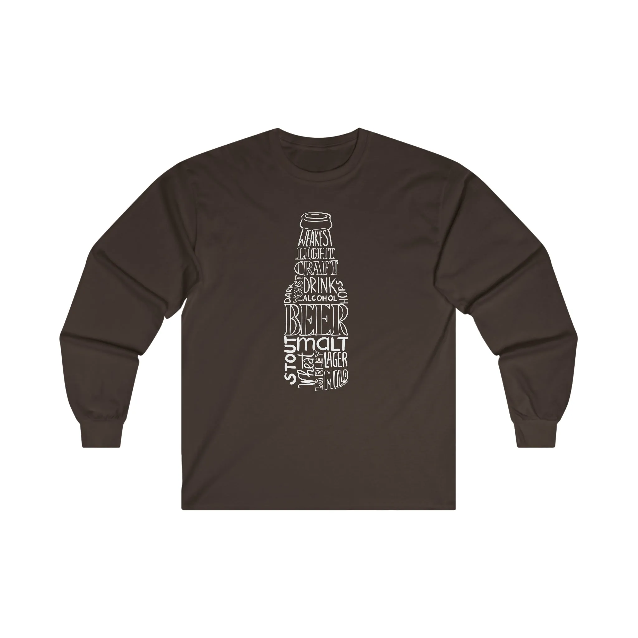 Beer Bottle of Words Long Sleeve Tee