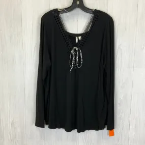 Black Top Long Sleeve Cato, Size 2x