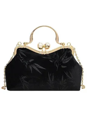 Black Velvet Cherry Blossom Purse