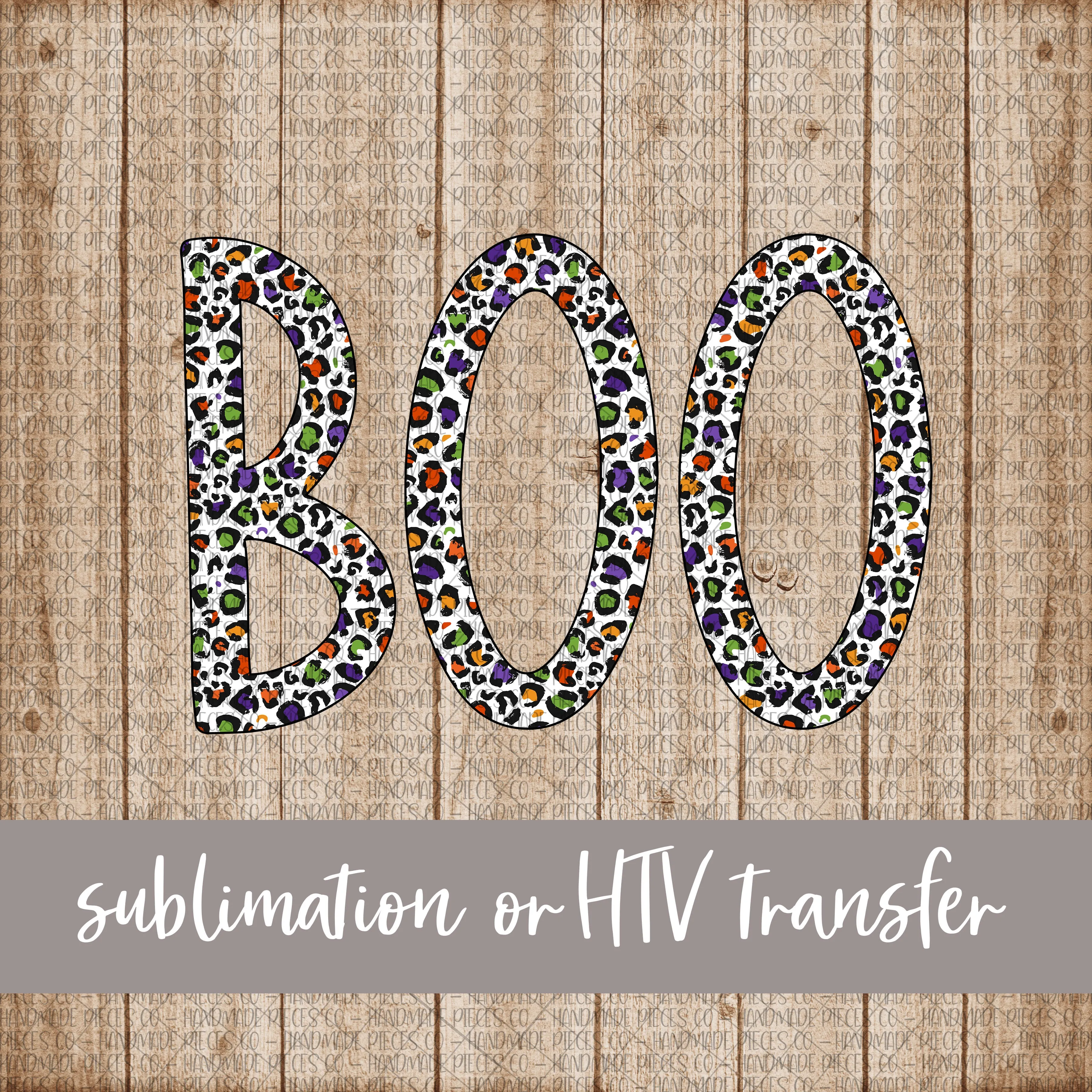 Boo, Halloween Leopard - Sublimation or HTV Transfer