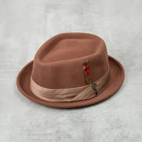 Brixton Stout Pork Pie Hat - Sepia / Bronze