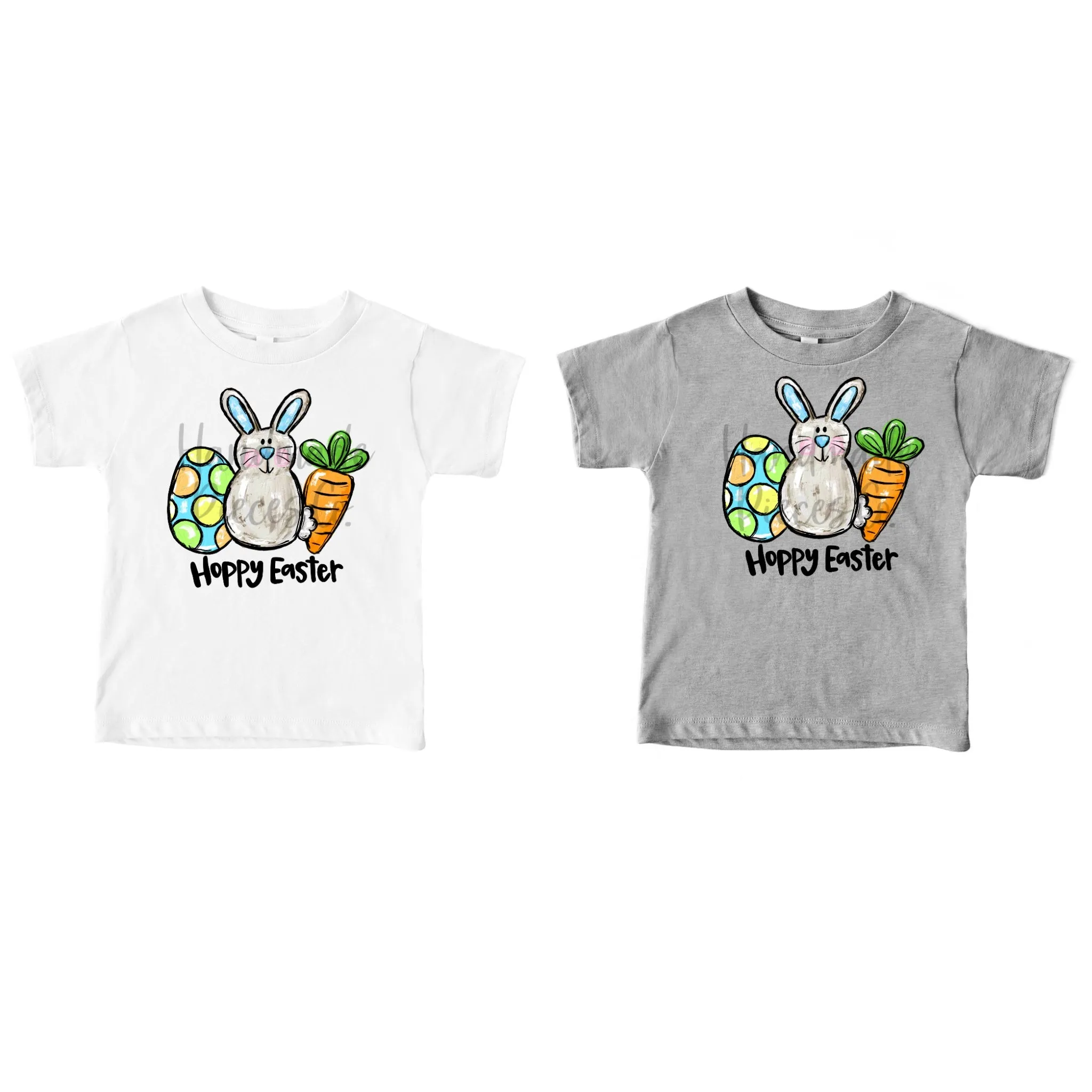 Bunny, Egg, and Carrot - Hoppy Easter - Sublimation or HTV Transfer