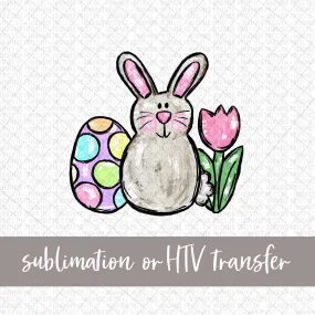 Bunny, Egg, and Tulip - Sublimation or HTV Transfer