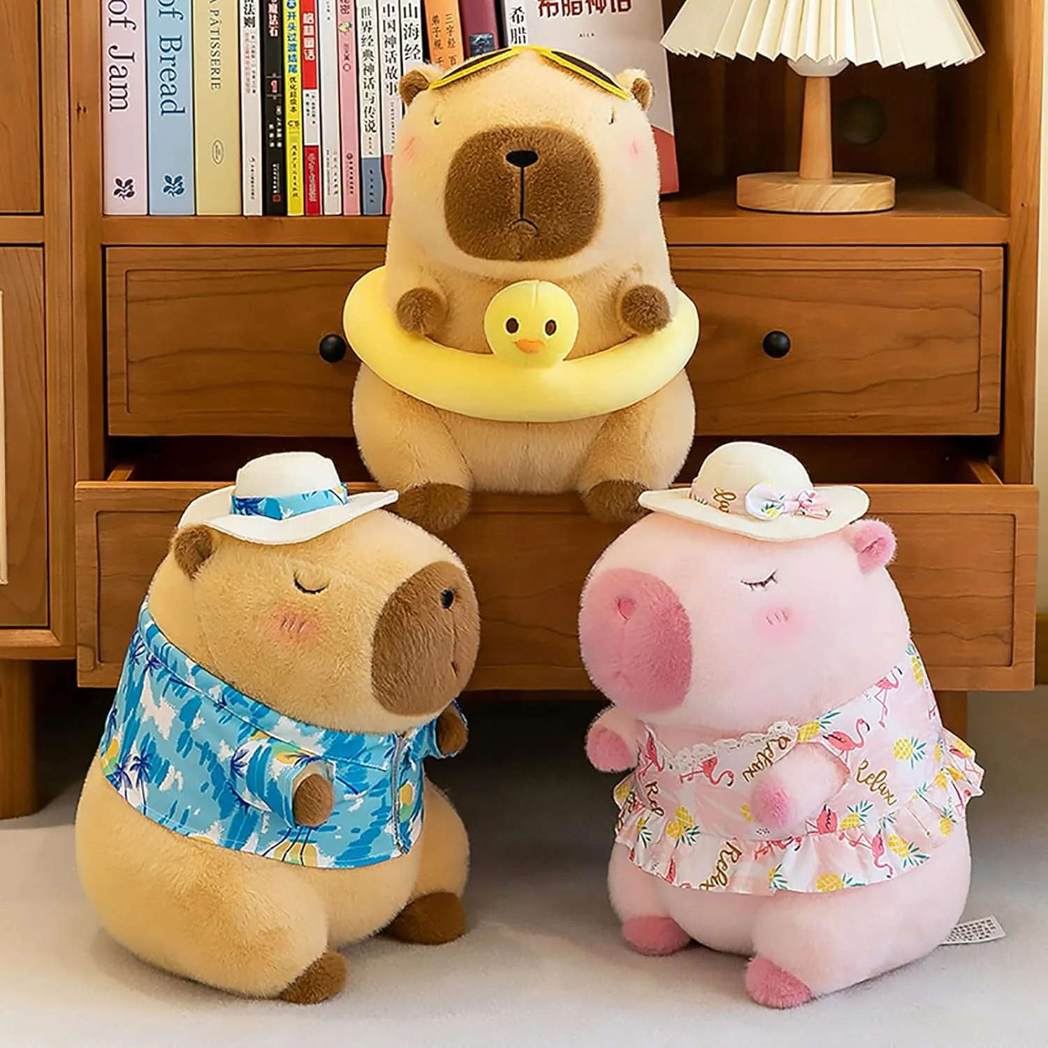 Capybara Wearing Blue Hawaiian Shirt Plush Toy