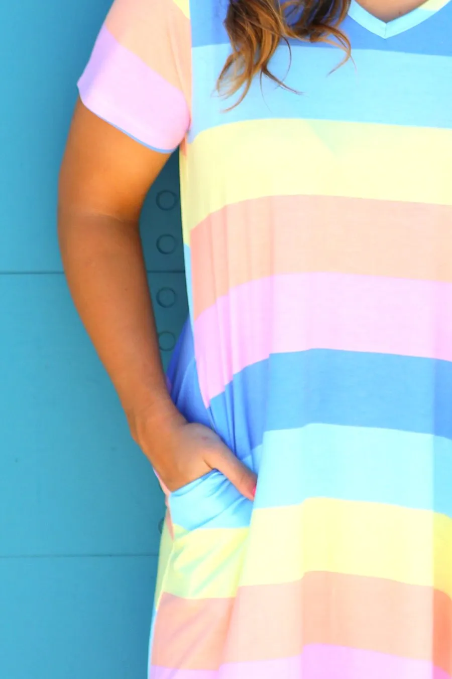 Carly Color Block Pocket Dress