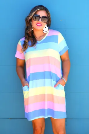 Carly Color Block Pocket Dress