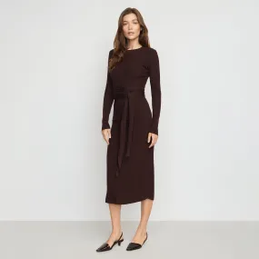 Carmen Tie-Front Ribbed Dress