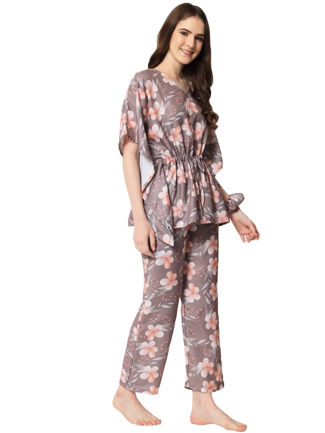 Cocoa Blossoms Kaftan Set