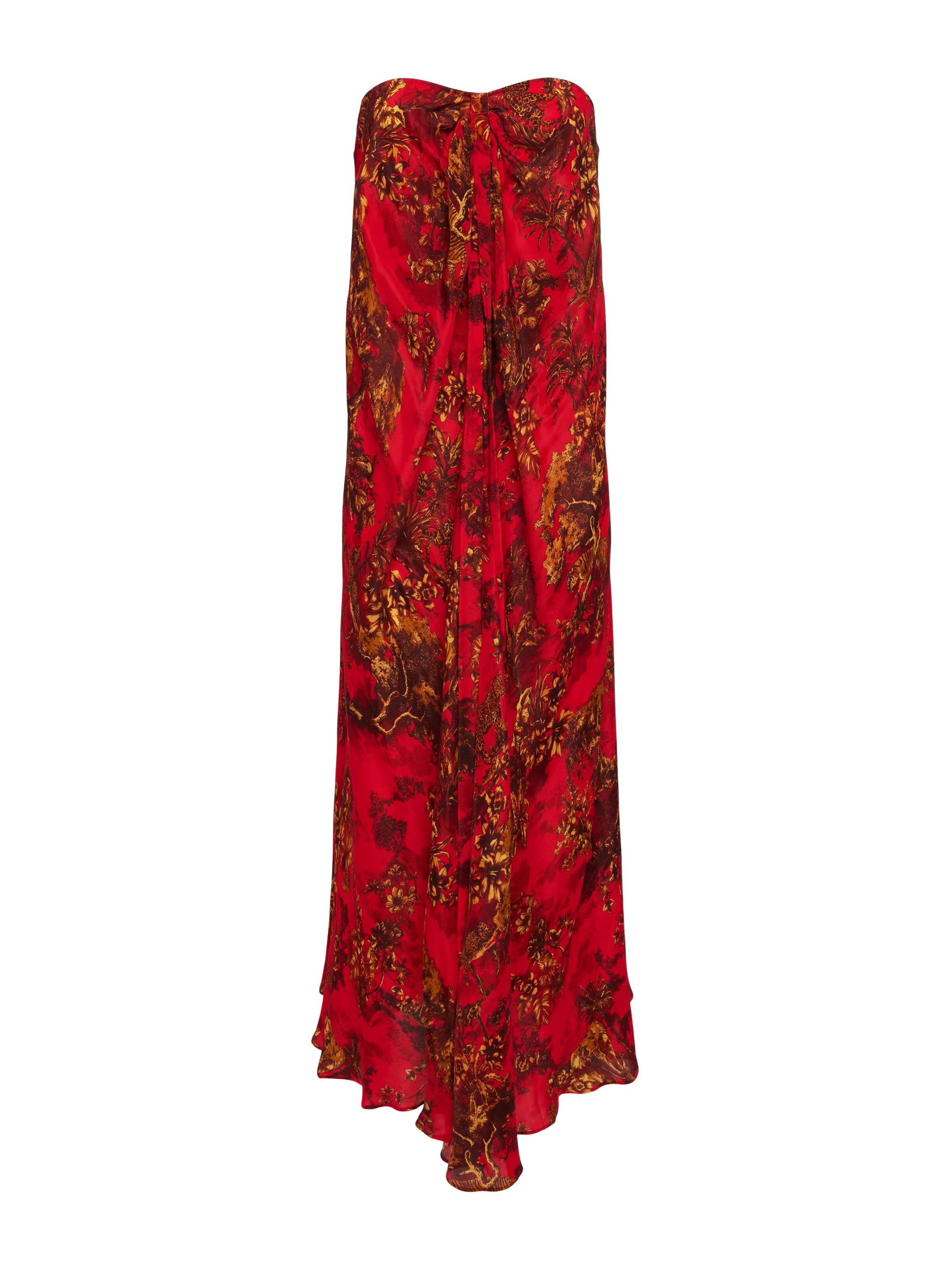 Gevena Silk-Blend Halter Maxi Dress