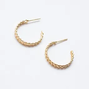 Gold Plated Curb Chain Hoops