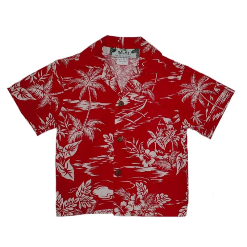 Hawaiian Island Vintage Style Boys Hawaiian Shirts