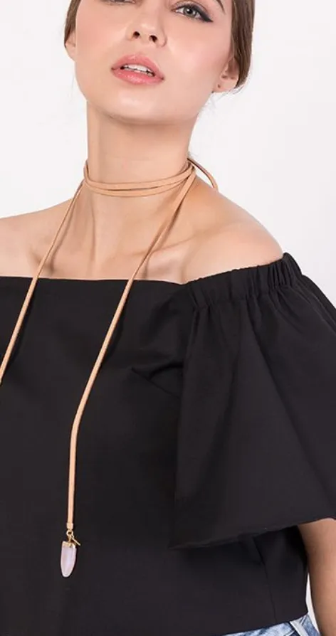 HAYLEY CAMEL & AGATE CHOKER