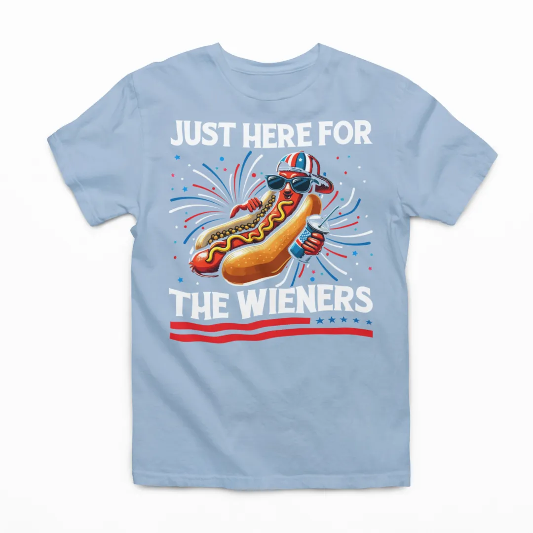 Here For The Wieners Graphic Tee