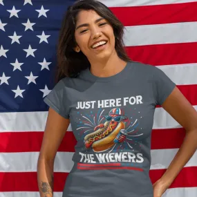 Here For The Wieners Graphic Tee