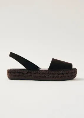 Ibizas Suede Brown Leather Espadrilles