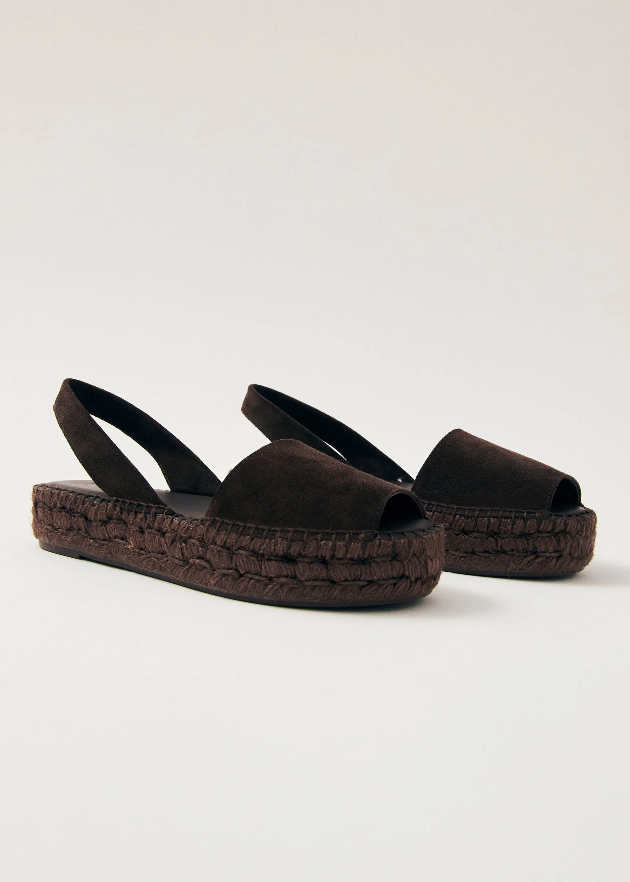 Ibizas Suede Brown Leather Espadrilles