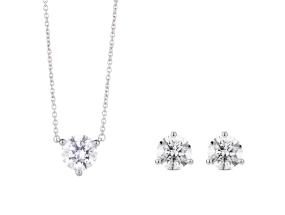 Lab-Grown Diamond 2ct. tw. Round Brilliant Studs and Pendant Set | White