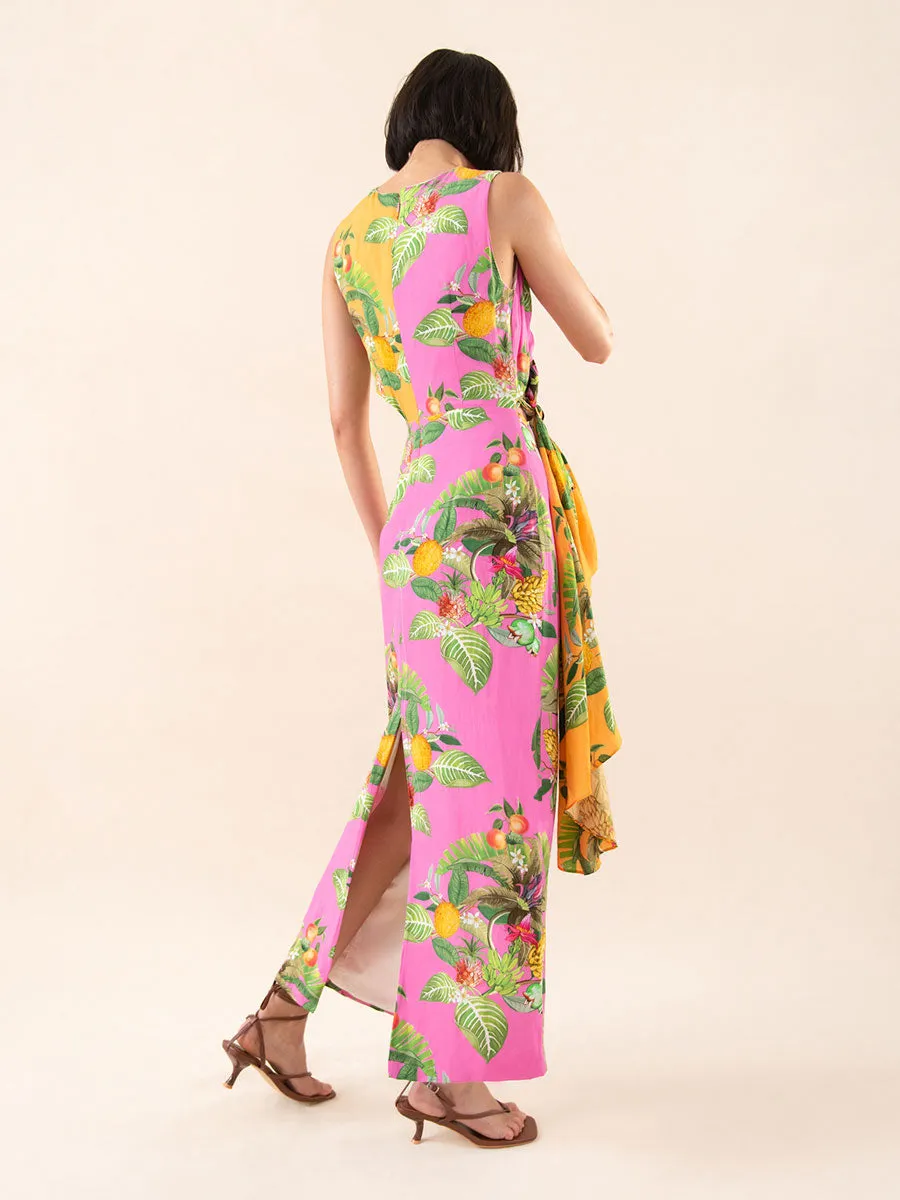 Lenny Linen Maxi Dress - Calypso Pink