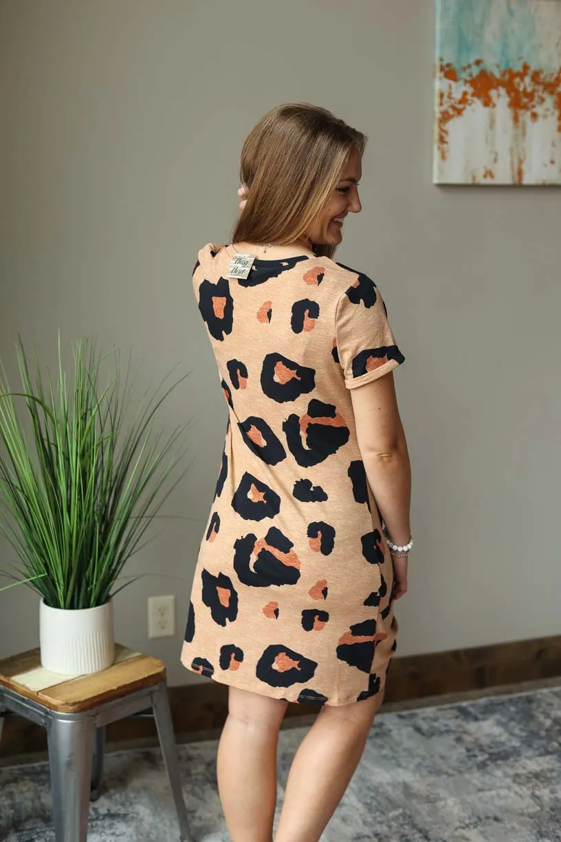 Leopard T-Shirt Dress • S