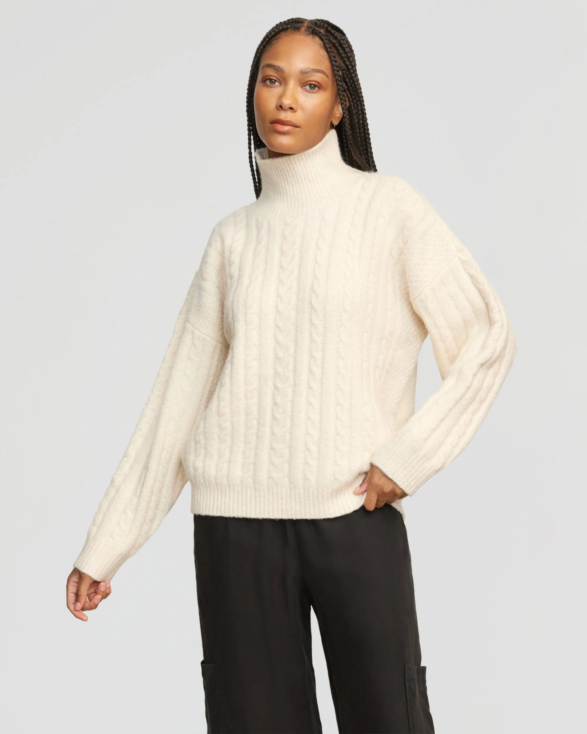 Liam Chunky Cable Knit Sweater