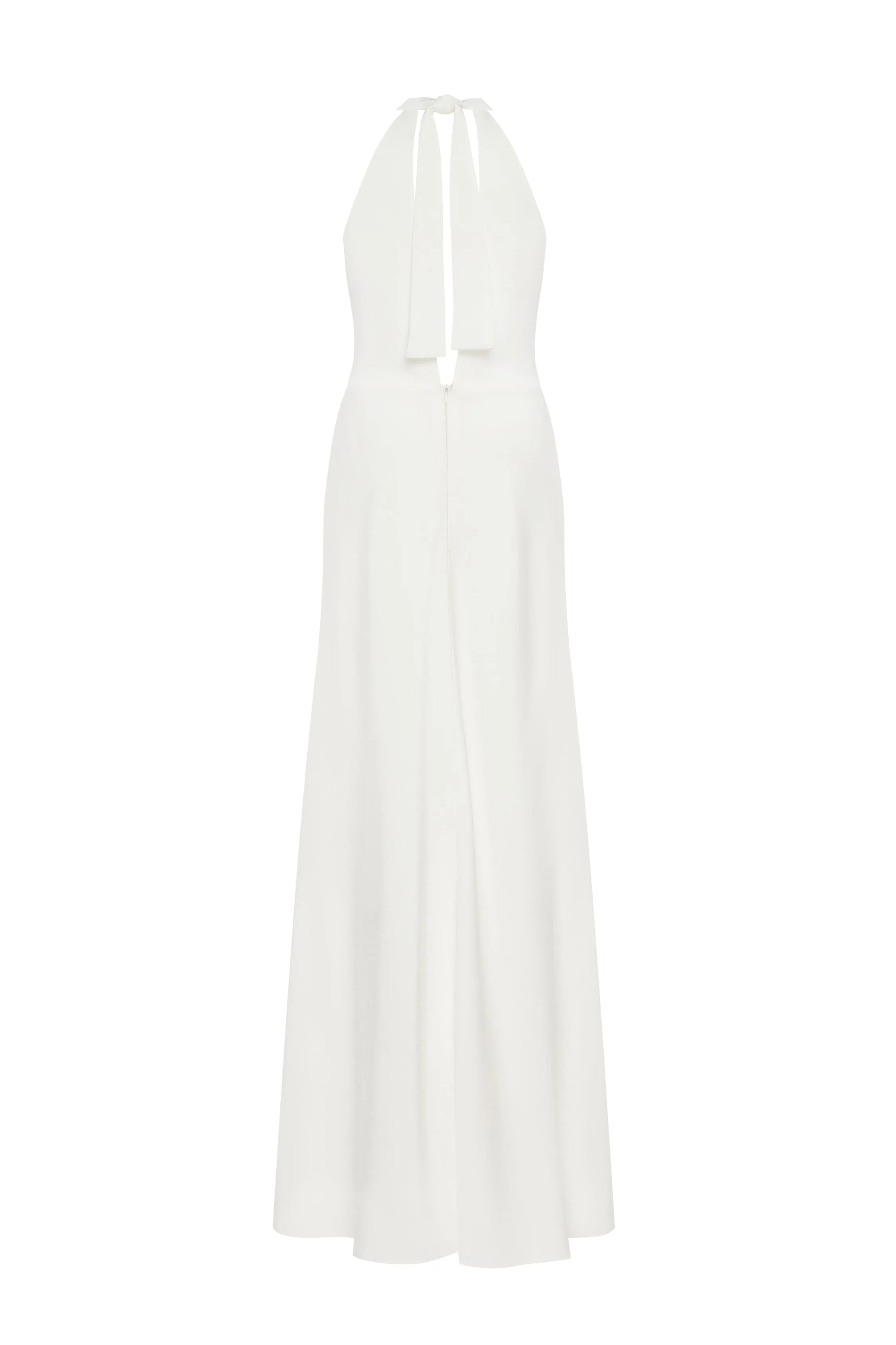 Lovely white halterneck satin maxi dress, Xo Xo