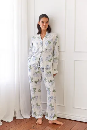 Maggie Pyjama Set - Long - Hydrangea Blue