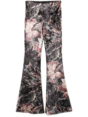 PRINTED FLARED TROUSERS