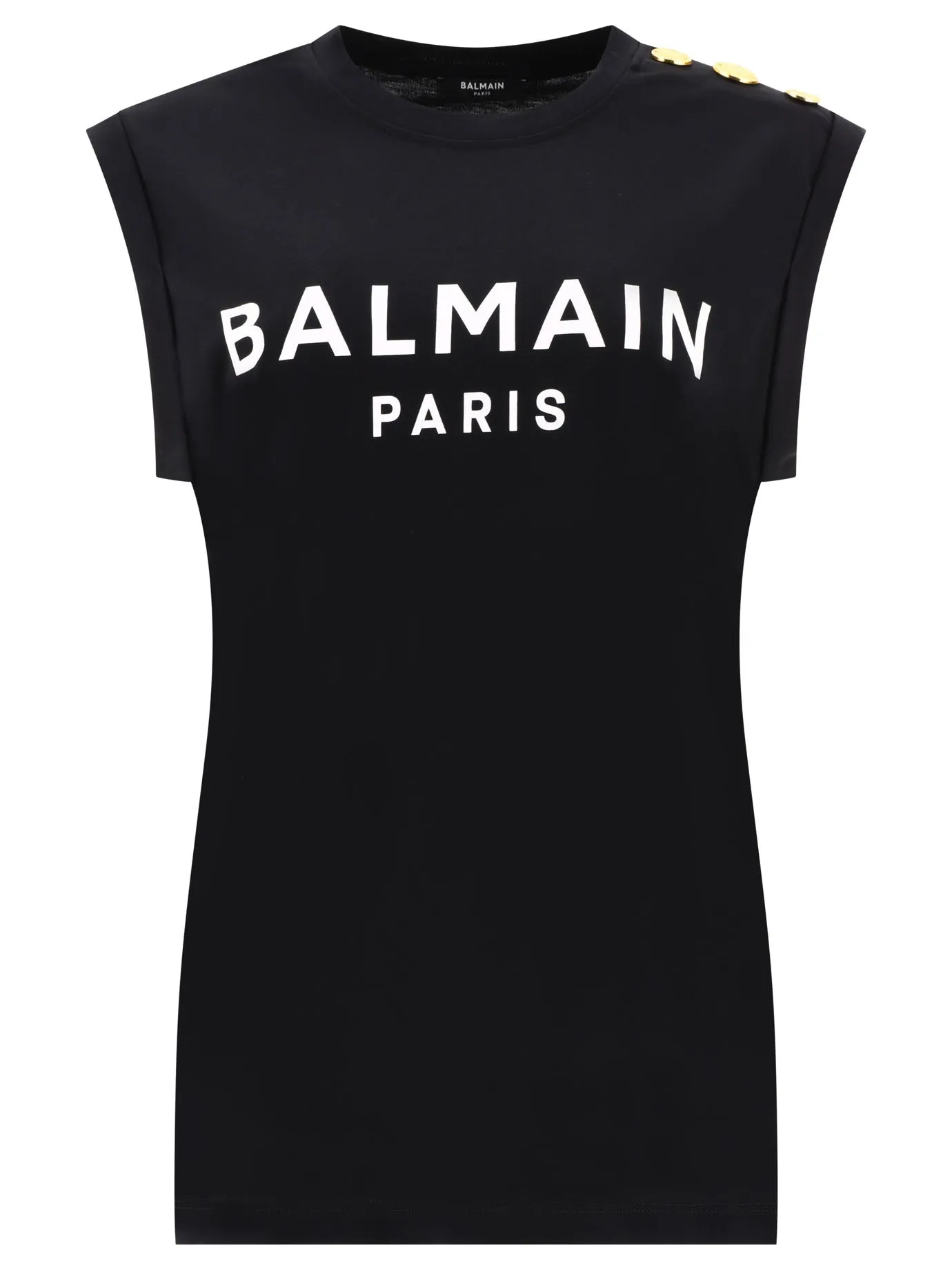 "BALMAIN" TANK TOP WITH BUTTONS