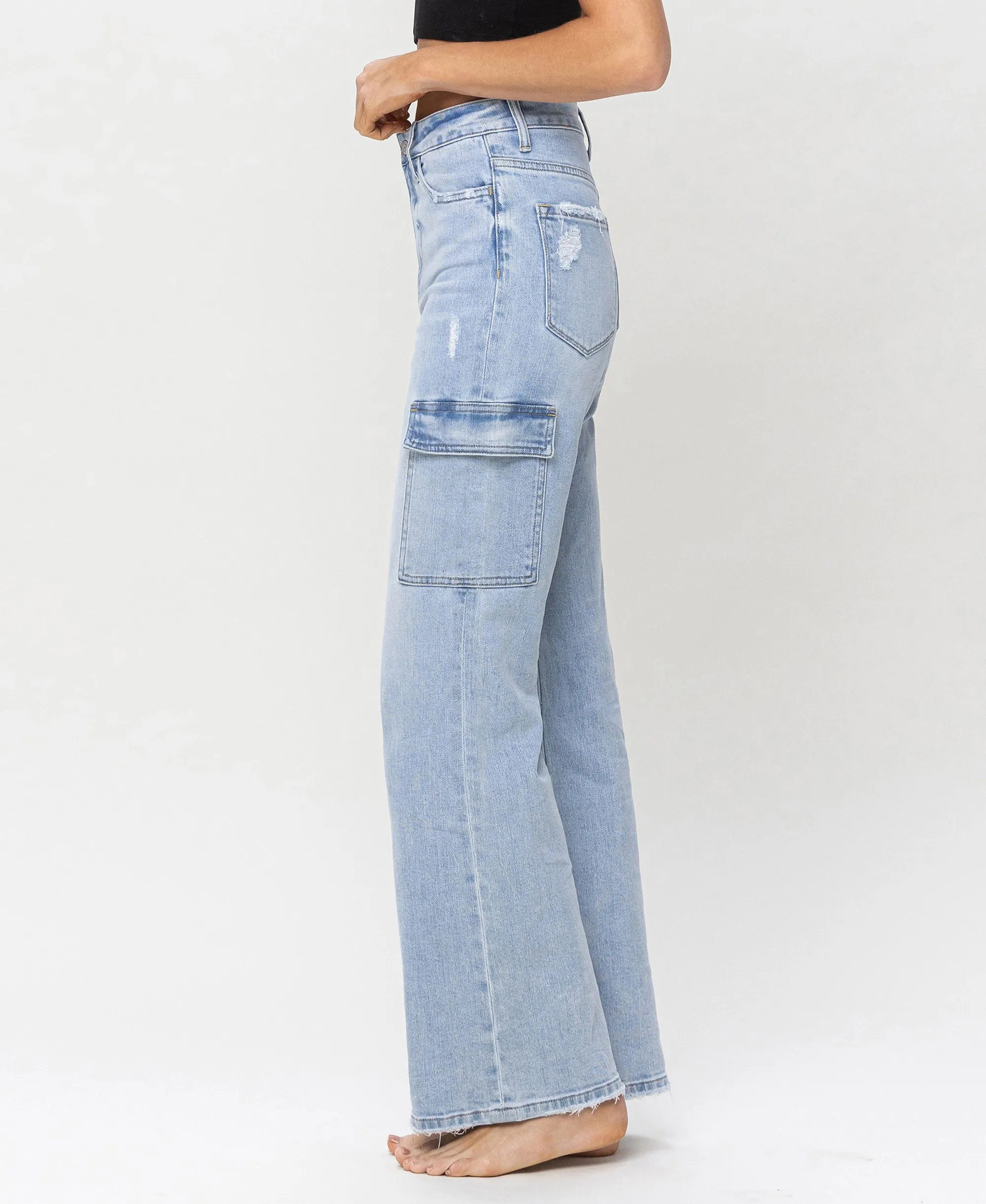 Reverent - Super High Rise 90's Vintage Utility Straight Jeans