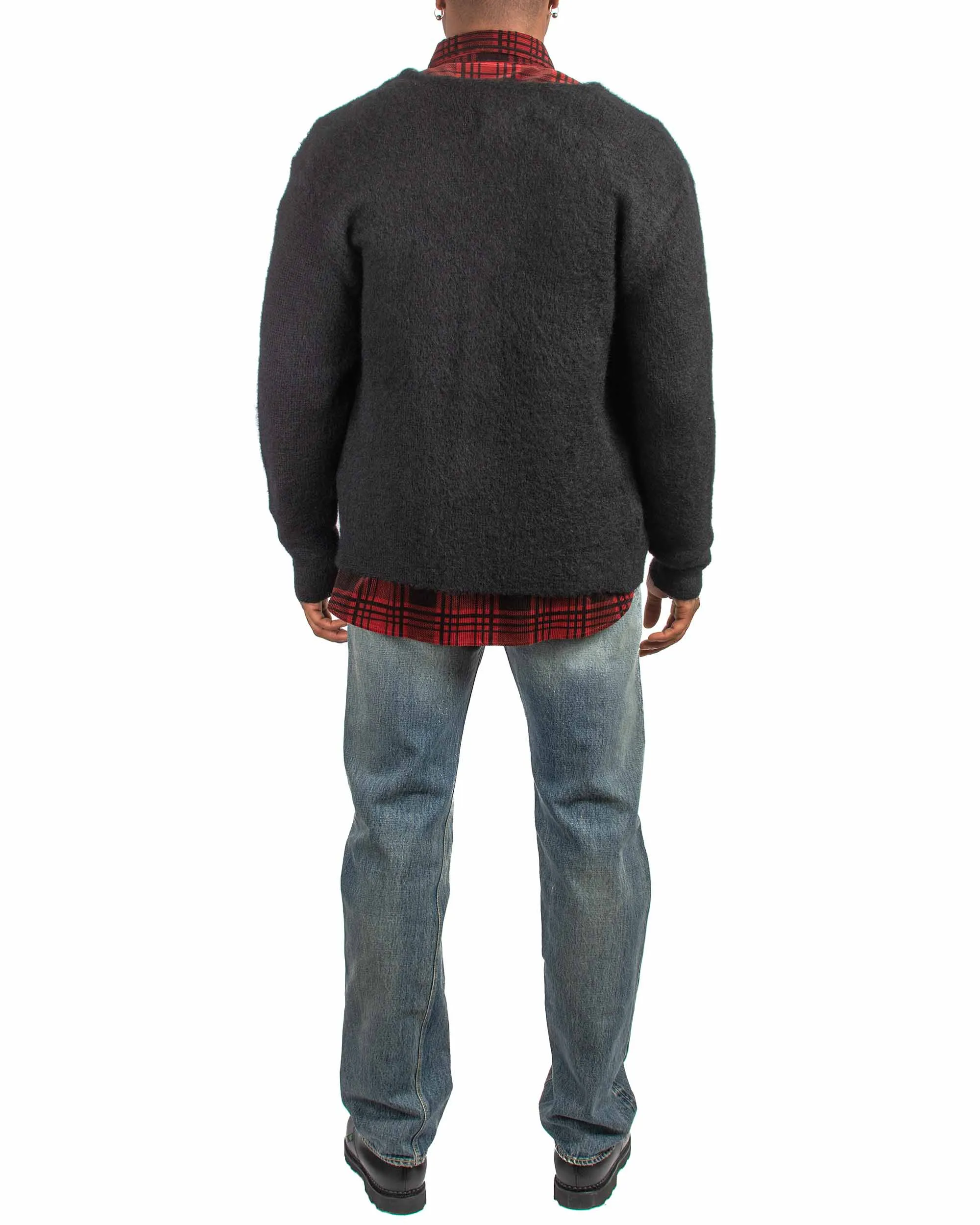 The Real McCoy's MC19103 JM Mohair Cardigan Black