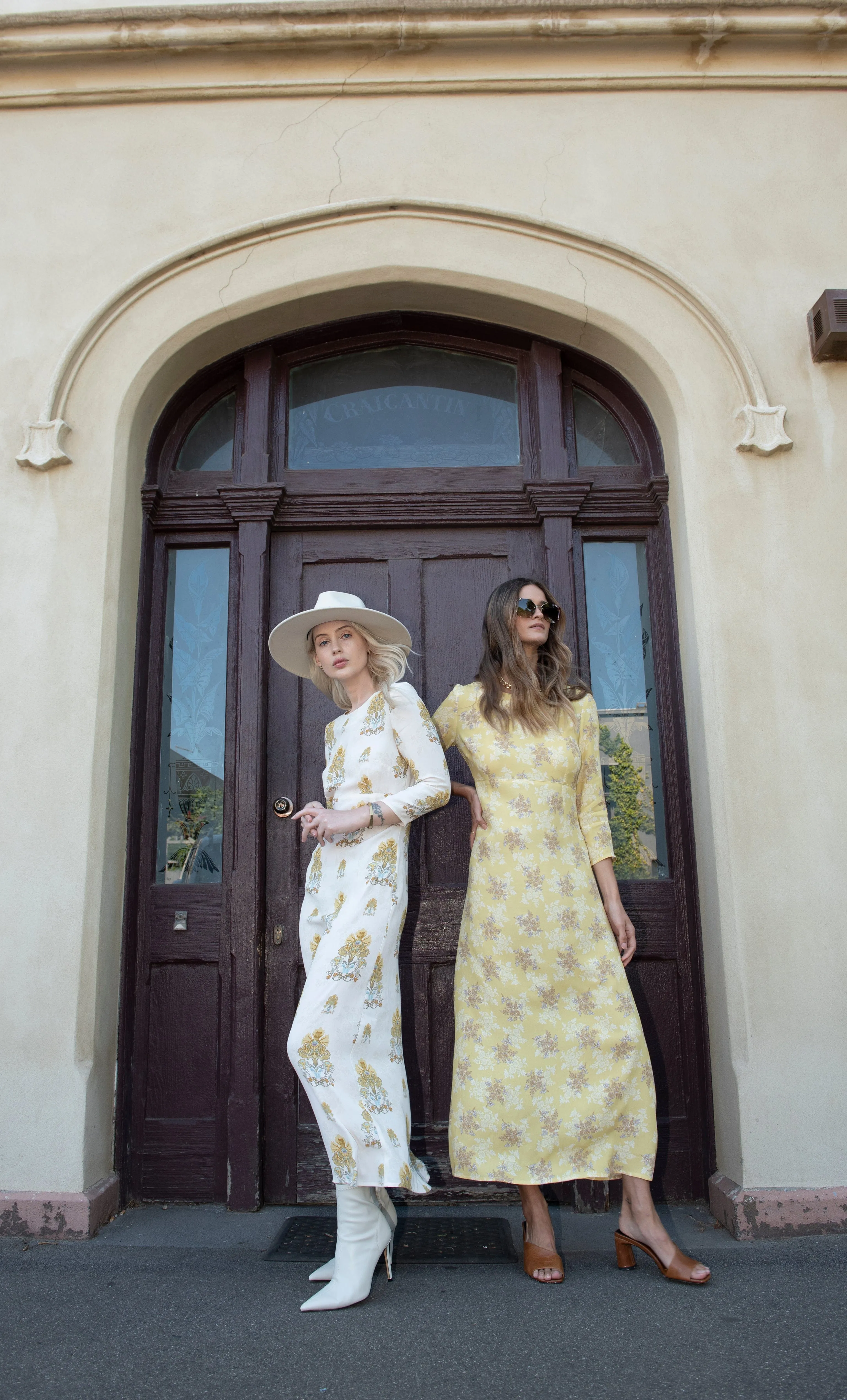 The Tunik Vivienne empire dress - Wallflower Ivory print