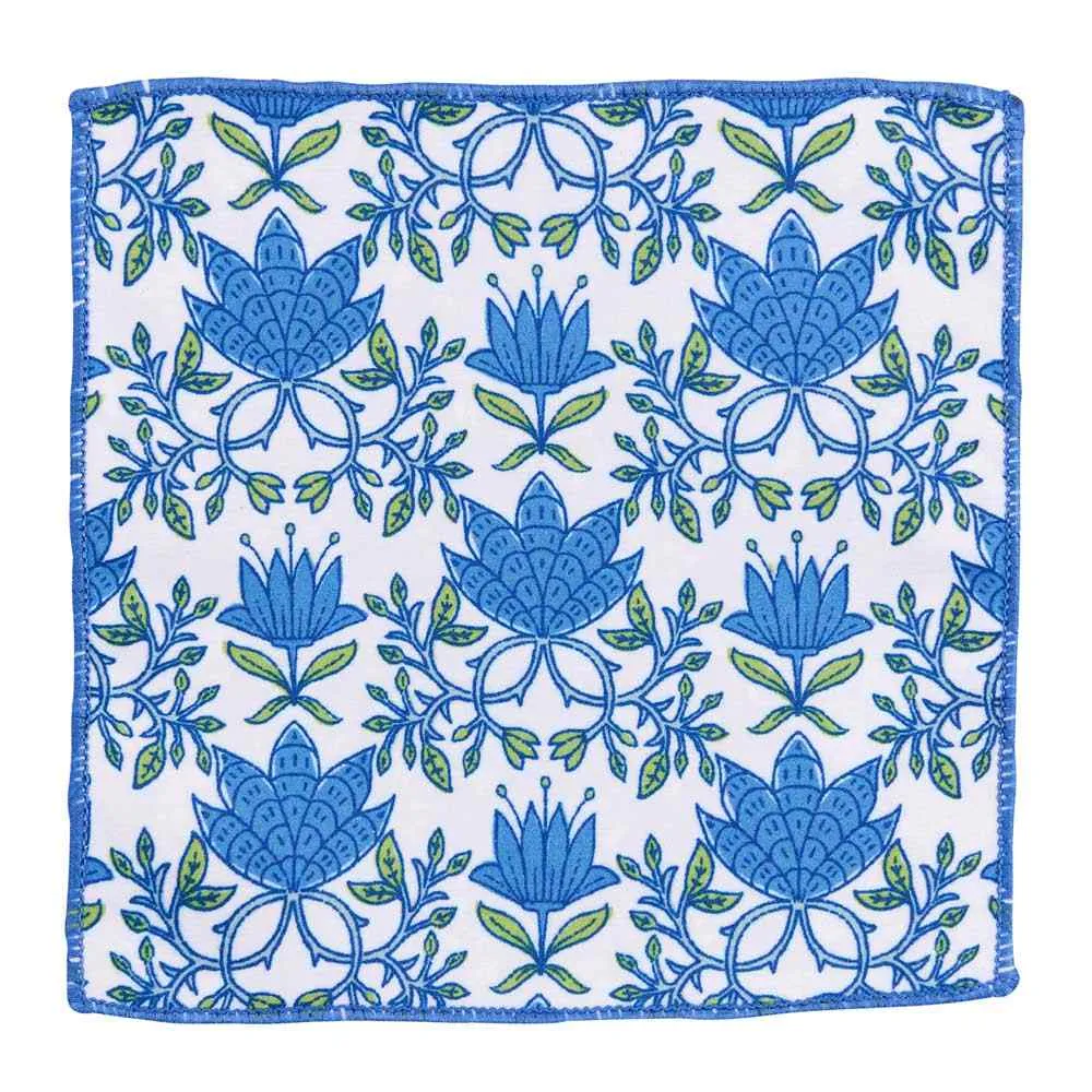 Tilly & Fifer blu Kitchen Reusable Cocktail Napkins Set of 8