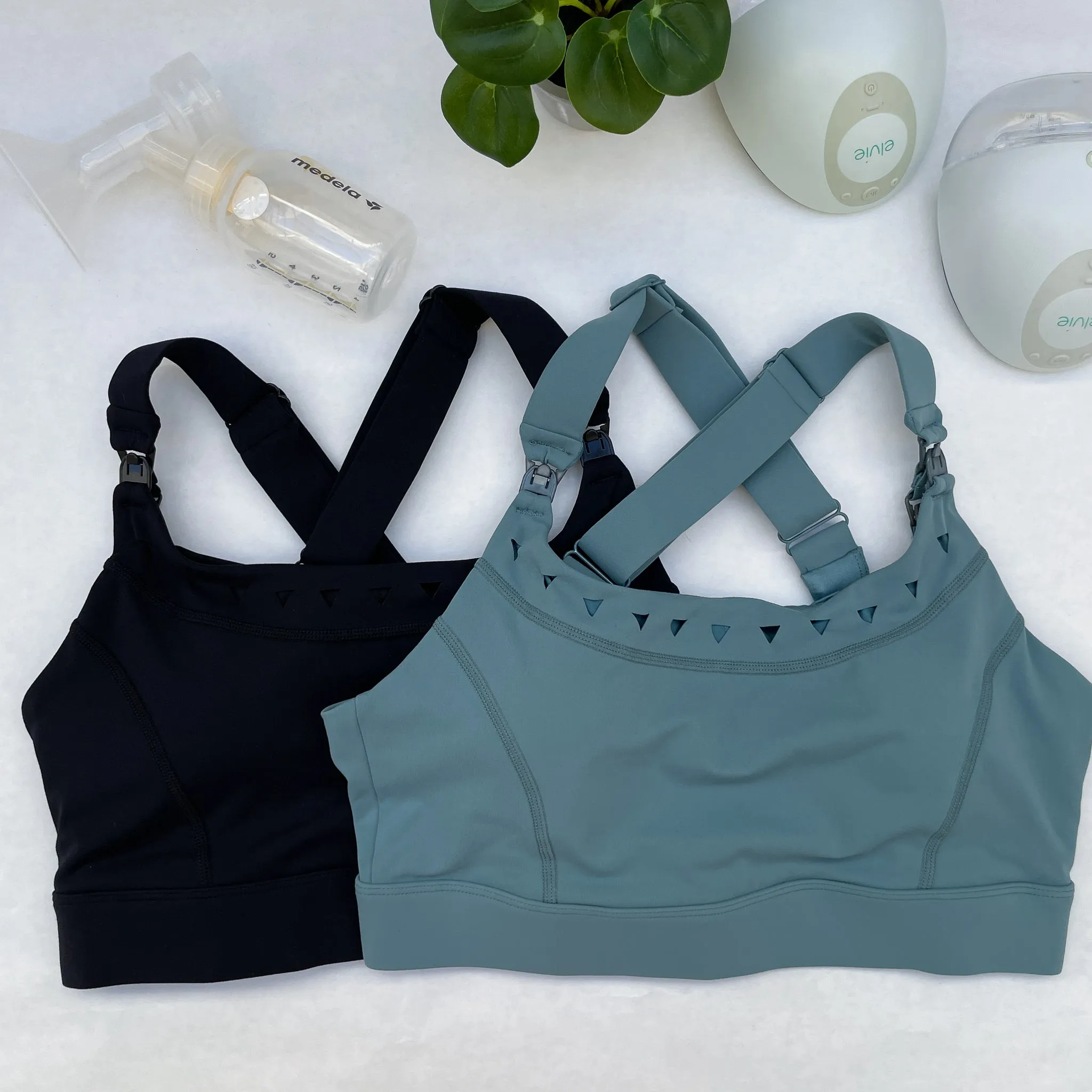 Venice 4 Ultimate Support Full Coverage Nursing & Pumping Sports Bra (Seagrass)