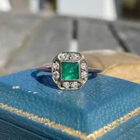 Vintage Emerald & Diamond Ring