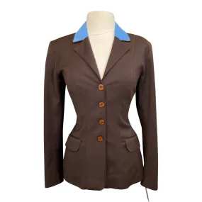 Winston Equestrian Classic Competition Coat in Chocolate Brown w/Blue - Women's EU 40T (US 8T)