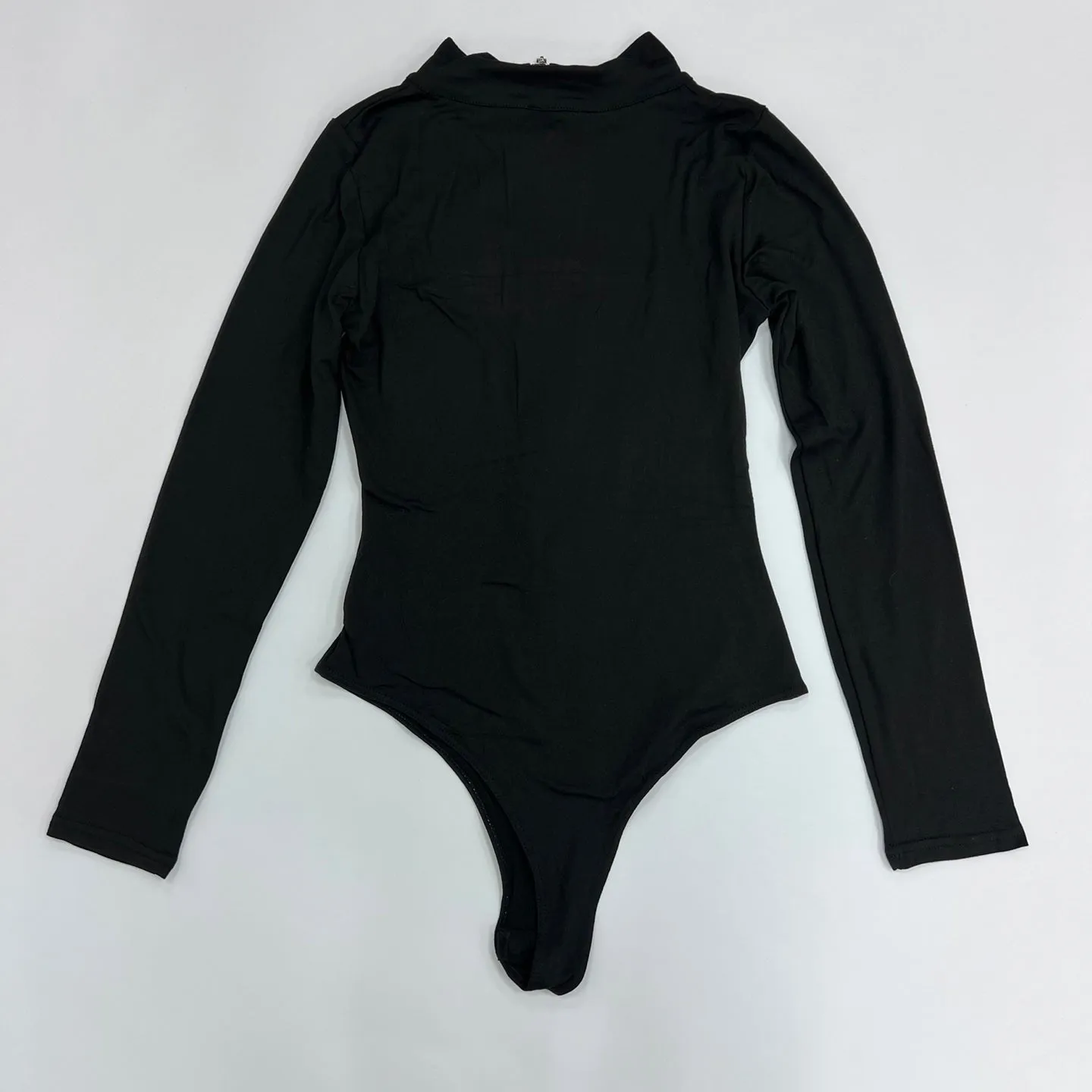 Women's Half Zipper Long Sleeve Bodysuit